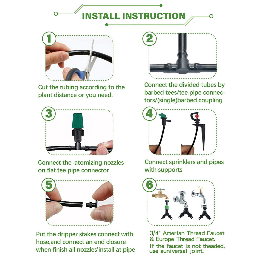 Self-Watering Drip Irrigation Kit – 30m Garden System
